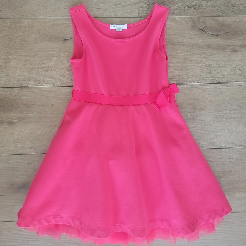 Gap Kids Girls Pink Tulle Skirt Party Dress Size S 6-7 Balletcore Pink